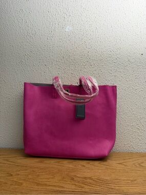 Bright Pink Tote Bag with Top Handles